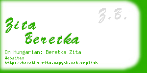 zita beretka business card